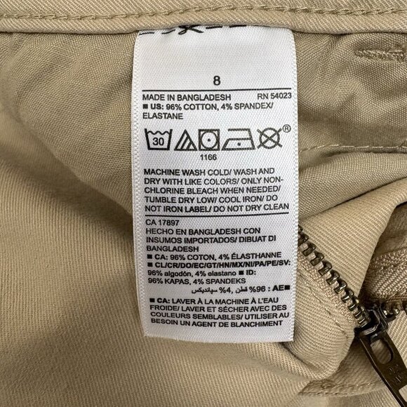 Old Navy Women's Pixie Chino Ankle Pants Size 8 Beige Upper Crust Stretch NWT - Picture 15 of 16